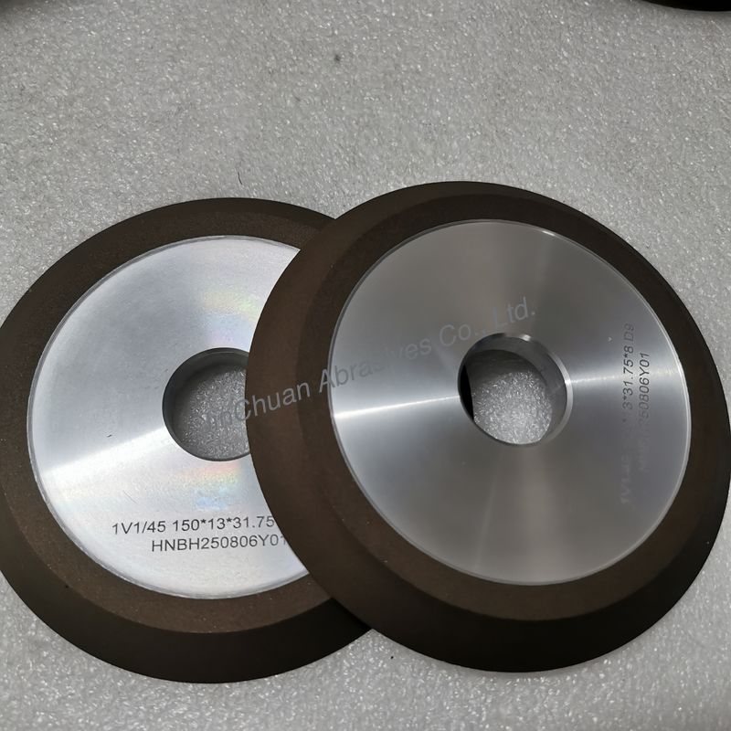 Resin  Bond Diamond  Grinding Wheel  1V1 /45 ° 150*13*31.75*8mm
