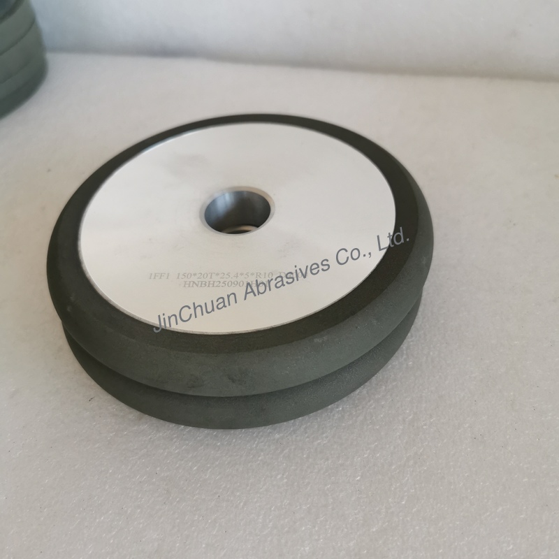 1FF1/10° 150*20T*25.4*5mm D400 C100 Resin Bond Diamond Grinding Wheel For Grinding Carbon Brush