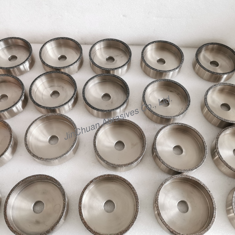 Electroplated CBN Cup-Shaped Grinding Wheel 6A2 100*30*20*5mm For Grinding Stellite Teeth