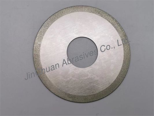 Silver Electroplated Diamond Grinding Wheels Cutting Blade Untuk 1A1 100mm * 0.8mm * 7mm