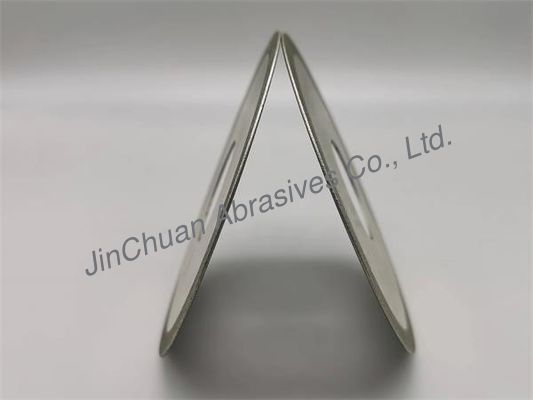 Silver Electroplated Diamond Grinding Wheels Cutting Blade Untuk 1A1 100mm * 0.8mm * 7mm
