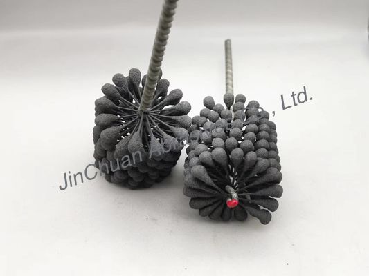 60*80*200 Cylinder Silicon Carbide Flexible Honing Brush 600 Grit