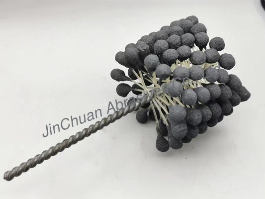 100 * 80 * 200mm Bola Silinder Sikat Asah Fleksibel Untuk Membersihkan Dan Menyelesaikan Bores