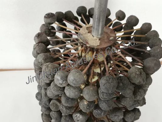 220 * 250 * 400mm Silinder Mesin Mengasah Sikat Polishing Bola Kepala Lubang Dalam SIC180 #