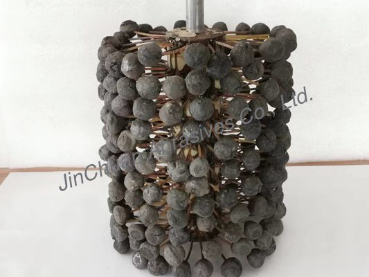 220 * 250 * 400mm Silinder Mesin Mengasah Sikat Polishing Bola Kepala Lubang Dalam SIC180 #