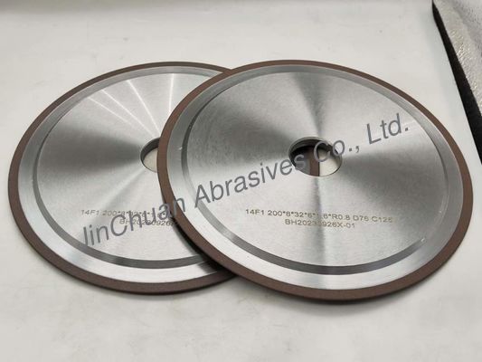 R0.8mm 200mm Rein Bonded Grinding Wheel CBN Pengasah Roda