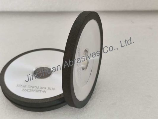 Gray CBN Resin Bond Grinding Wheel 1V1 75mm Dengan 10 derajat Untuk Efisiensi Gashing