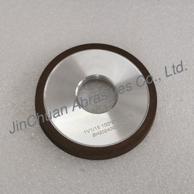 1V1/15° 100*8*31.75*6mm D91 C125 Pengecoran basah Resin Bond Diamond Grinding Wheel