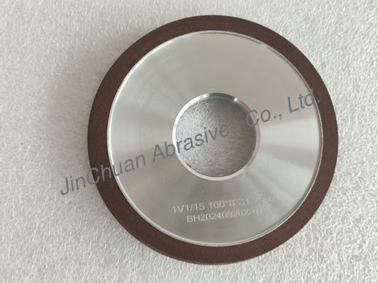 1V1/15° 100*8*31.75*6mm D91 C125 Pengecoran basah Resin Bond Diamond Grinding Wheel