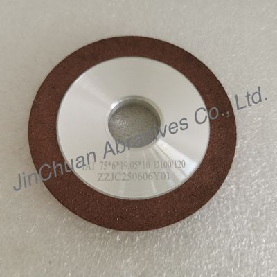 1A1 75*6*32*19.05*10mm  Roda Gerinda Berlian Ikatan Resin D100/120