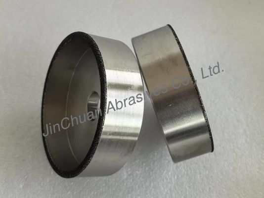 Roda Cangkir 6A2 Untuk Penggilingan dan Pengasahan Mata Gergaji Stellite Roda Terikat Elektroplating