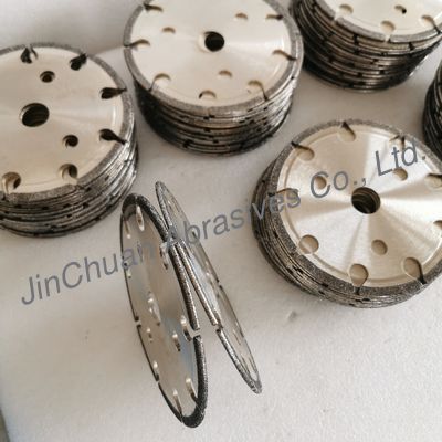 145*4.8*16*6mm B80/100 Electroplated CBN Cyclone Grinding Wheel Untuk Chain SawSaws