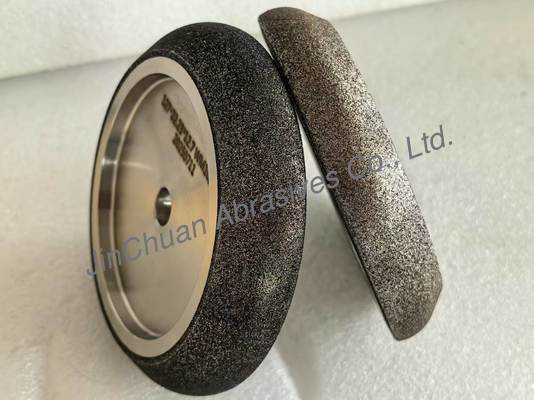 Steel Base Cylindrical CBN Sharpening Wheels Untuk Bandsaw Blade Sharpening Wheel Warna Amber