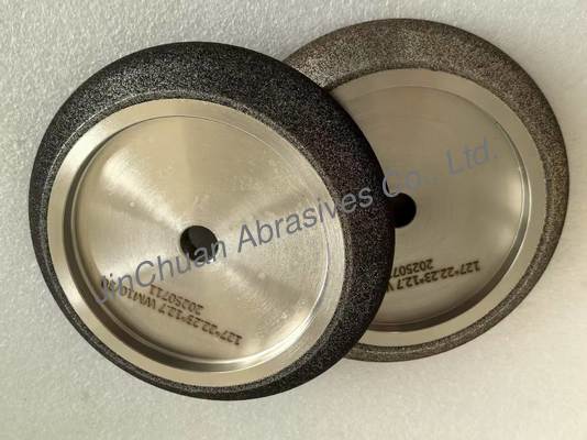 Steel Base Cylindrical CBN Sharpening Wheels Untuk Bandsaw Blade Sharpening Wheel Warna Amber