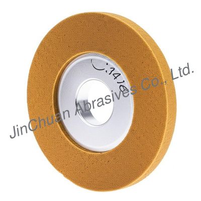 Steel Base Cylindrical CBN Sharpening Wheels Untuk Bandsaw Blade Sharpening Wheel Warna Amber