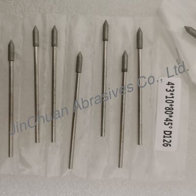 Buatan Khusus 4*3*10*80mm 17°-120° D126 Mata Gerinda Elektroplating Untuk Karbida Semen