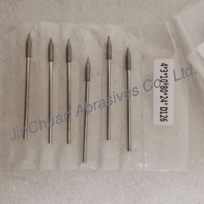 Buatan Khusus 4*3*10*80mm 17°-120° D126 Mata Gerinda Elektroplating Untuk Karbida Semen