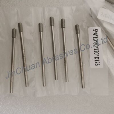 Custom-made 5*4*10*80mm 30°-120° D126 Electroplated Grinding Bits Untuk Cemented Carbide
