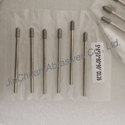 Custom-made 5*4*10*80mm 30°-120° D126 Electroplated Grinding Bits Untuk Cemented Carbide