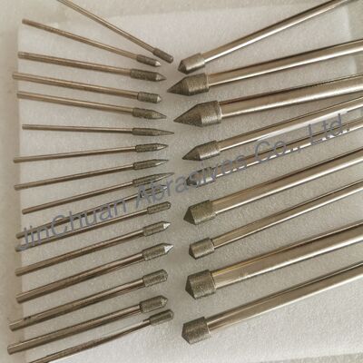 Custom-made 12*10*10*120mm 45°-120° D126 Electroplated Grinding Bits Untuk Cemented Carbide