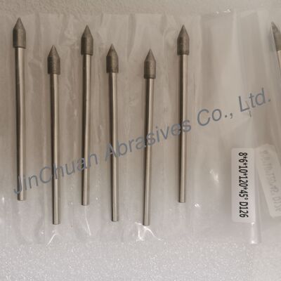 Mata Gerinda Elektroplating Dibuat Khusus 8*6*10*120mm 30°-120° D126 Untuk Karbida Semen