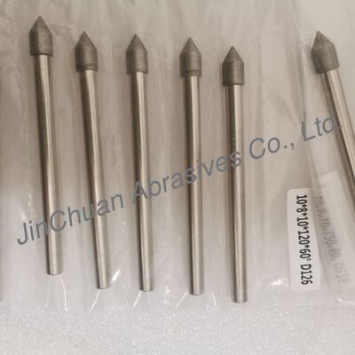 Custom-Made 10*8*10*120mm 30°-120° D126 Bit Penggilingan Elektroplated Untuk Karbida Semen