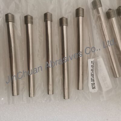 Custom-made 12*10*10*120mm 45°-120° D126 Electroplated Grinding Bits Untuk Cemented Carbide