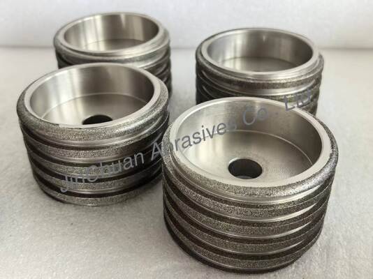Bentuk heliks tahan aus 80x54x16mm Electroplated CBN grinding wheel untuk mengasah gunting