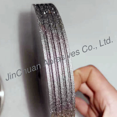 Roda gerinda CBN, gerinda penajam, Lingkaran, Roda gerinda dilapisi coklat gelap