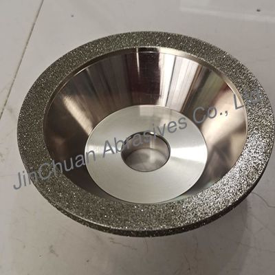 Electroplated 11C9 40 Grit Diamond Cup Wheel Untuk Mata Bor