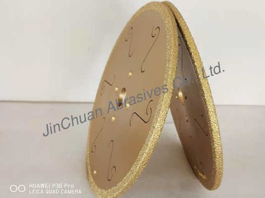 Roda Berlian Sinter 300mm Warna Emas Dengan Lubang Pengurangan Kebisingan